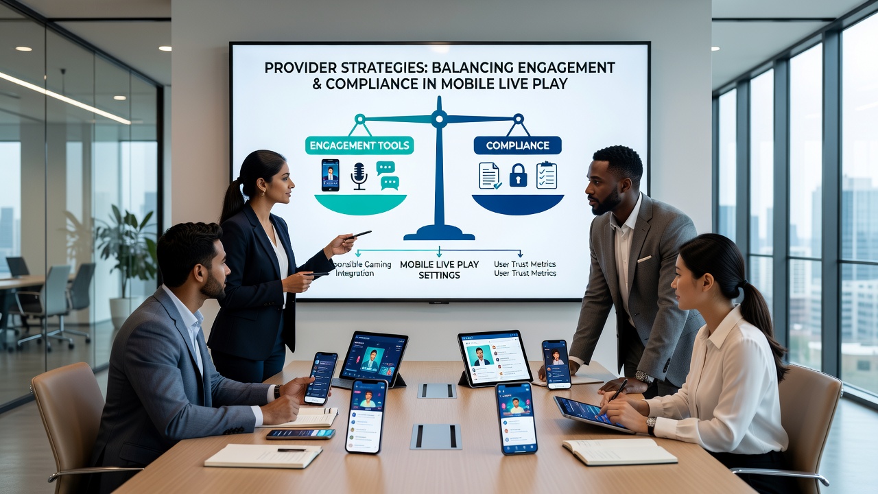Dashboard view of provider analytics balancing player engagement metrics with compliance alerts